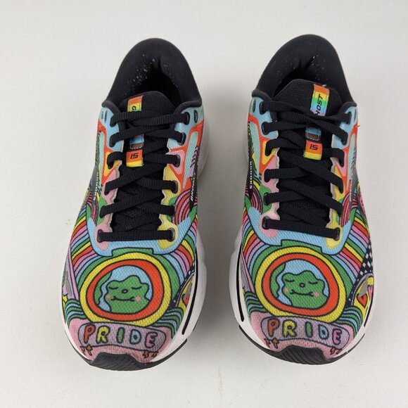 Brooks Ghost 15 Run Proud Running Shoes Women's 7.5 Wednesday Holmes Pride LGBTQ - Picture 6 of 9
